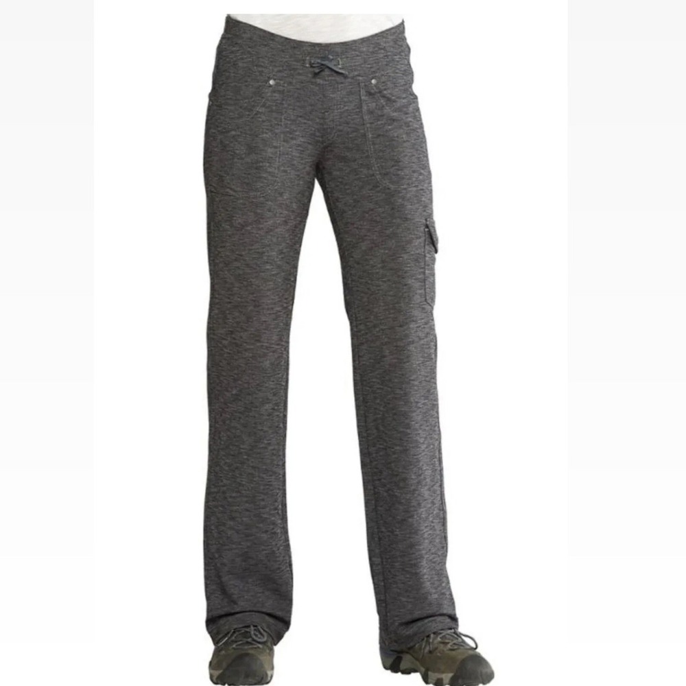 Kuhl Mova Straight Leg Pants Charcoal Athleisure Gray Cargo Hiking Women 12 Reg